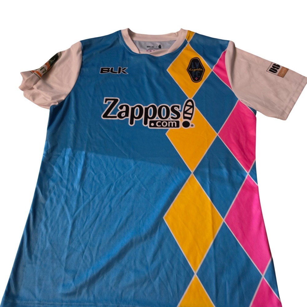 BLK Las Vegas Lights FC Soccer Jersey Mens Medium Blue Argyle Zappos USL Kit